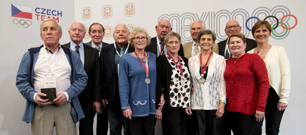 Unikátního setkání olympioniků po 50 letech se zúčastnilo 13 žijících medailistů i zlatý střelec Jan Kůrka